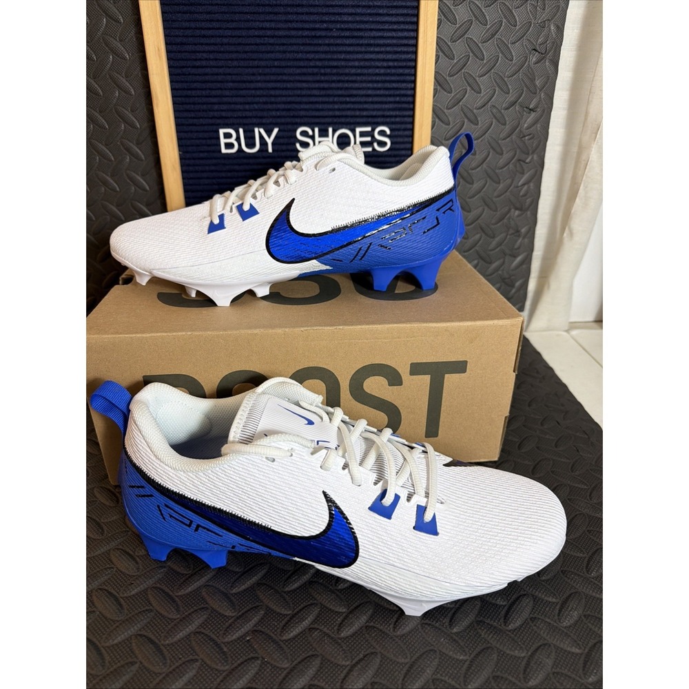 Nike Vapor Edge Speed 360 2 TB Promo White Royal Blue Size 12.5 Football Cleats